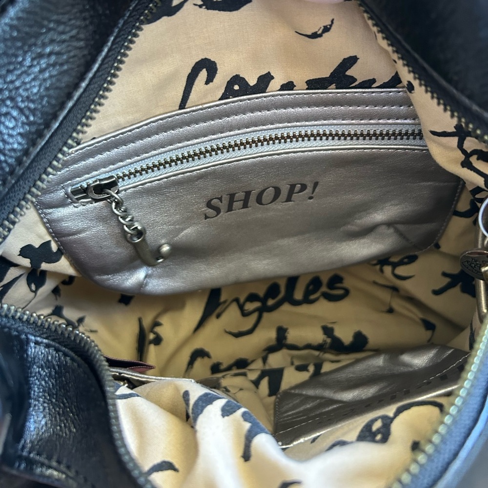 Juicy Couture Y2K “Live for Juicy” black velour bag 🖤🩷🩶 - Picture 10 of 12